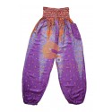 Purple peacock yoga pants