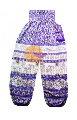 Pantalon de yoga ultra confortable au motif d' éléphant beauté mauve