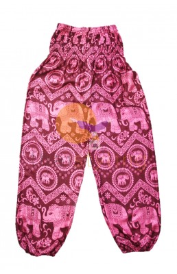 Pantalon de yoga ultra confortable au motif d' éléphant rose