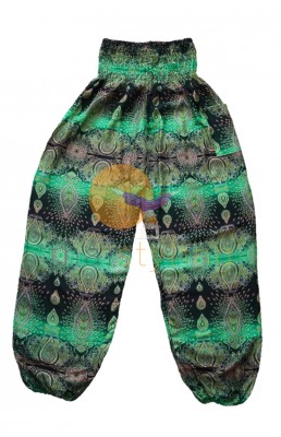 Pantalon de yoga ultra confortable au motif paisley vert