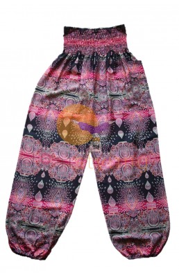 Pantalon de yoga ultra confortable au motif paisley rose