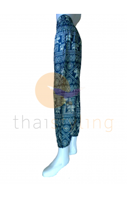 Pantalon de yoga ultra confortable au motif d' éléphant à la mode turquoise