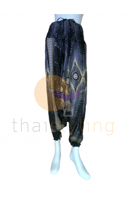 Pantalon de yoga paisley noir aladdin