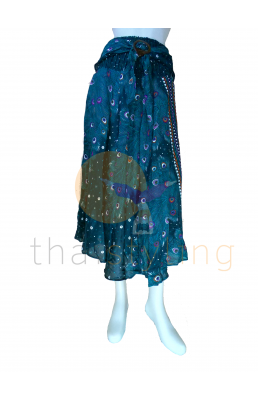 Turquoise Paisley behemian skirt