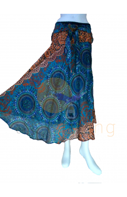 Turquoise Flower behemian skirt