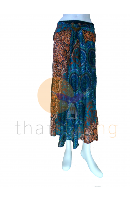 Turquoise Flower behemian skirt
