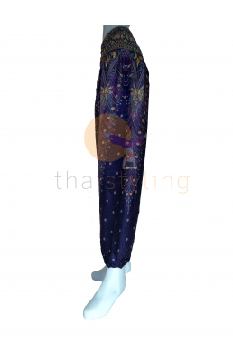 Pantalon de yoga plume de paon Violet